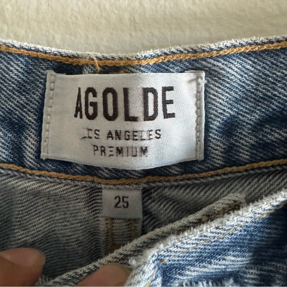 Agolde 90s Jeans Distressed Mid-Rise Button Fly Jeans size 25 - Picture 9 of 11
